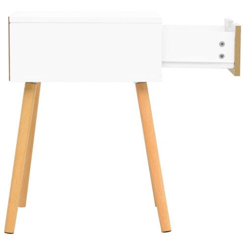 Bedside Cabinets 2pcs White Sonoma Oak 40x40x56cm Engineered Wood - Image 8
